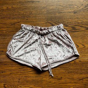 Luna Chix Pinkish/ Lavender Velvet Shorts from Zumiez